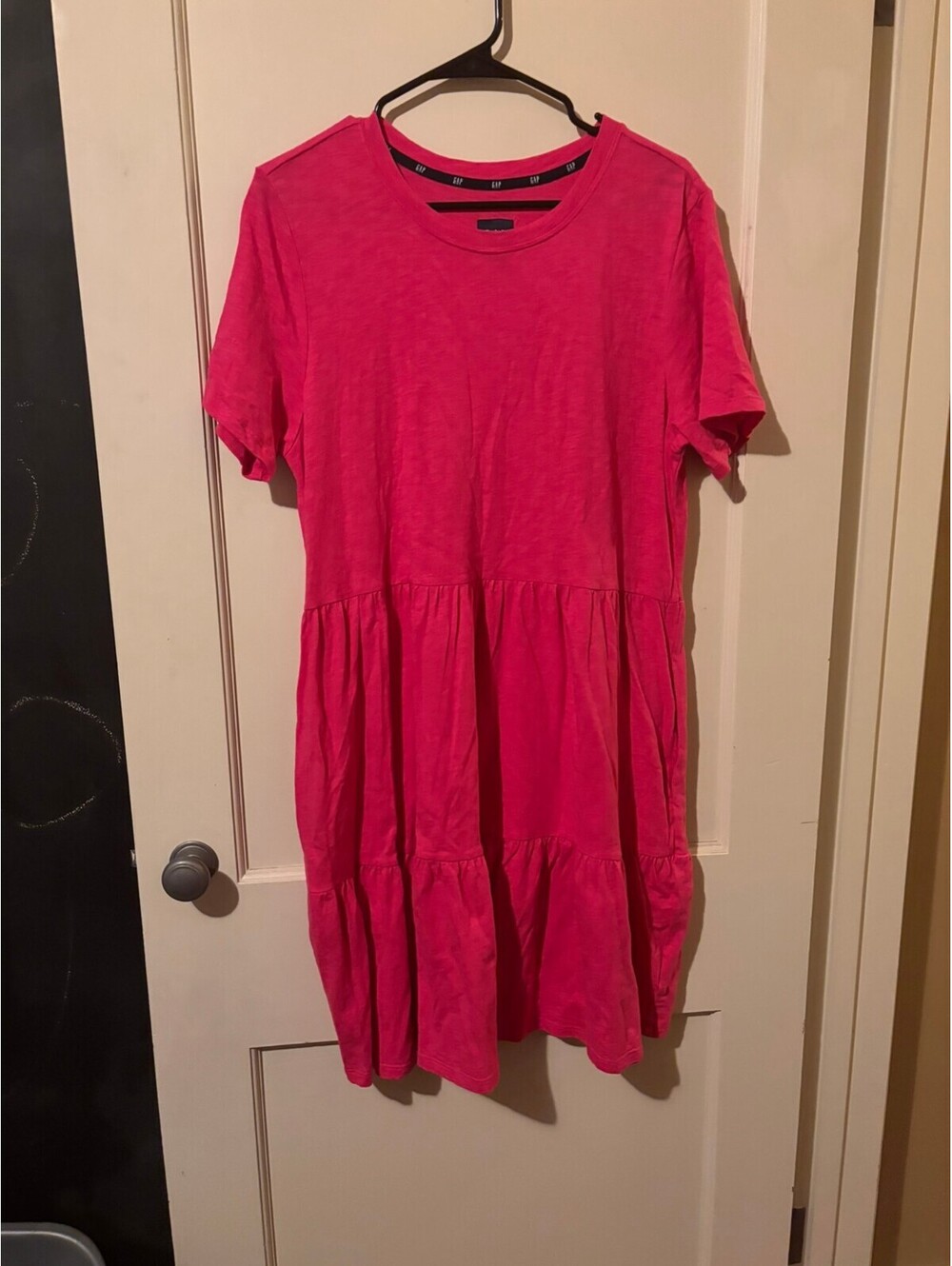 GAP bright pink short sleeve dress Large
